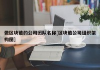 做区块链的公司团队名称[区块链公司组织架构图]